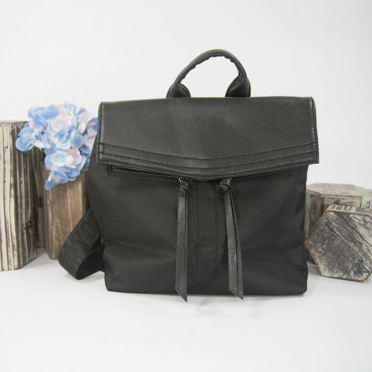 Botkier Nylon Leather Small Blackpack Shoulder Bag EUC