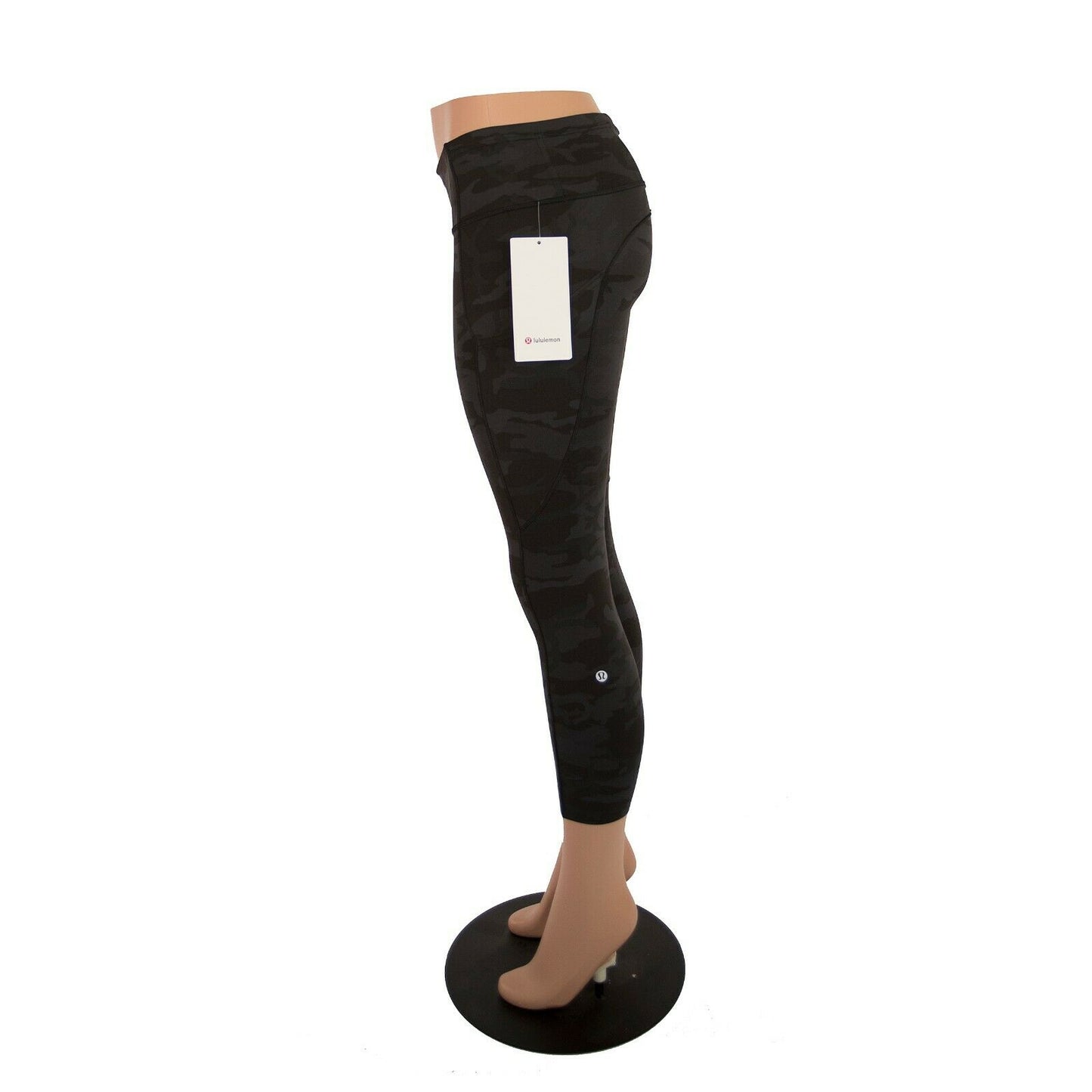Lululemon Black Camo Fast Free HR Crop 23" Tight Fitted Leggings NWT Size 2