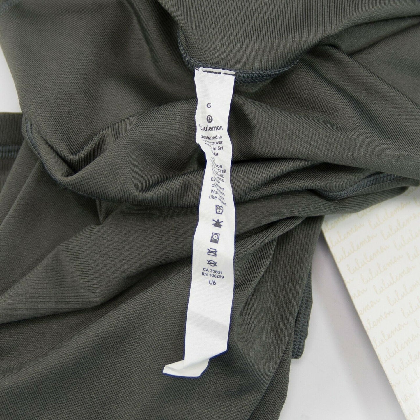 Lululemon Charcoal Fast Free 7/8 Tight II Fitted Leggings NWT Size 6