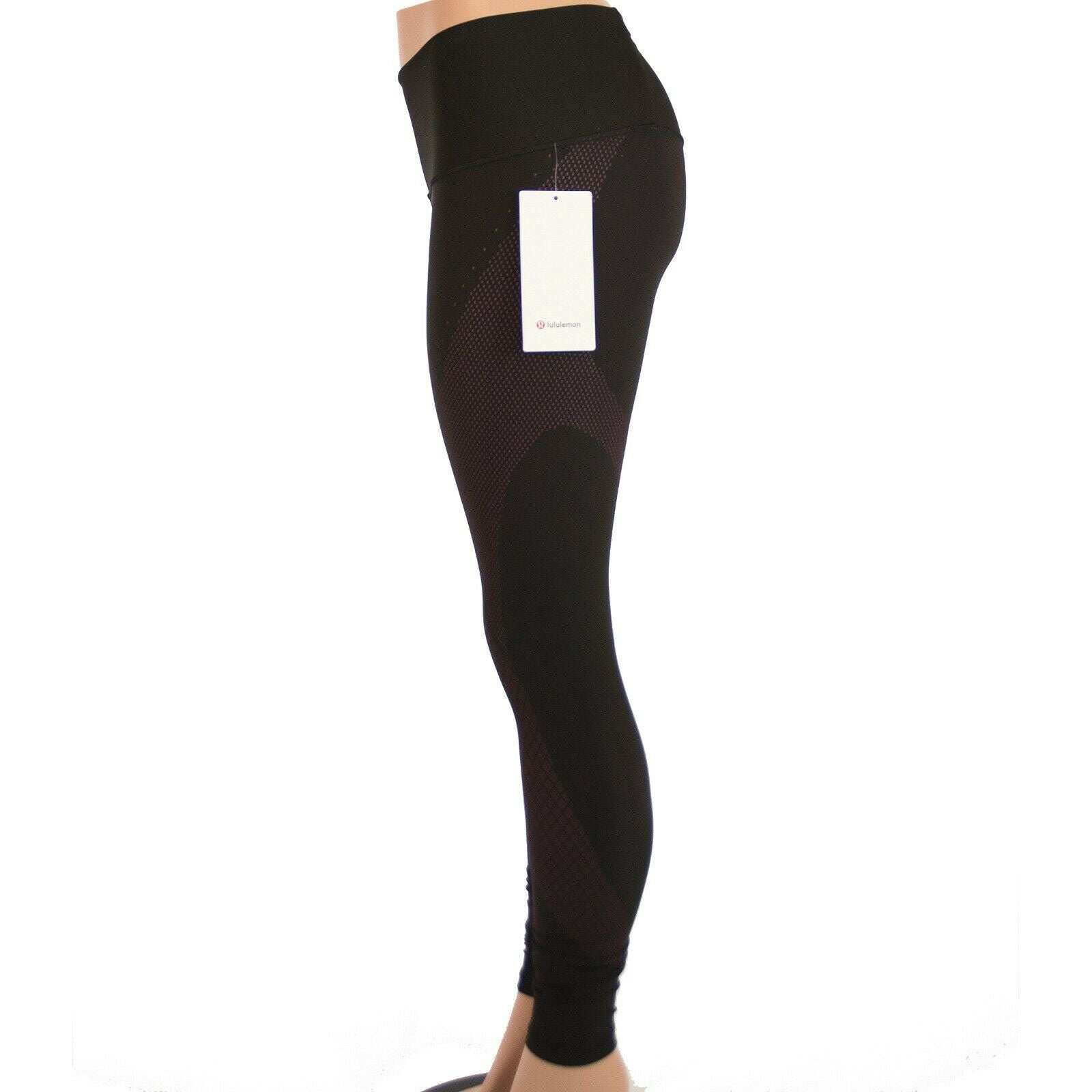 Lululemon Black Purple Mapped Out HR Tight Fitted Leggings NWT