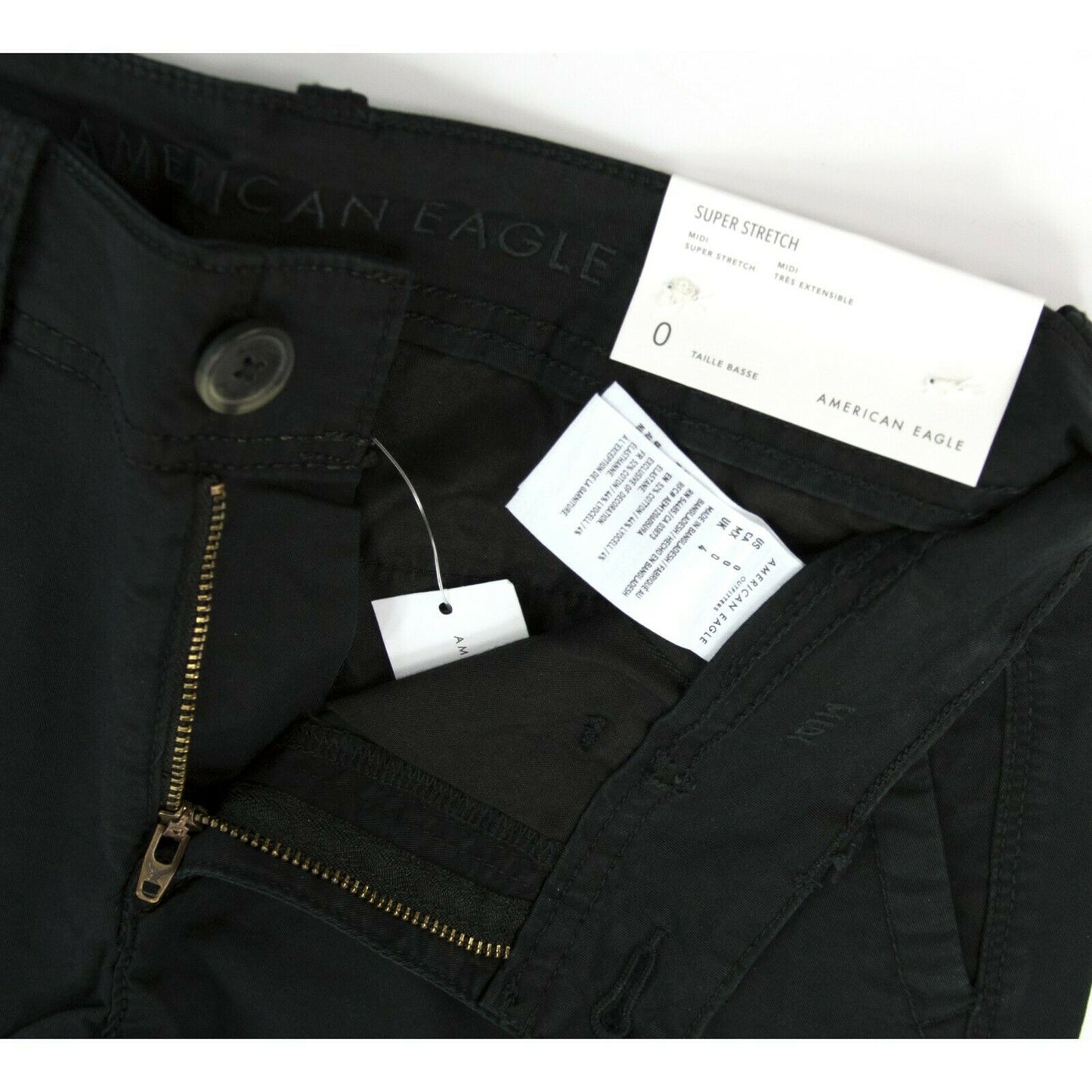 American Eagle Super Stretch Midi Cuffed Shorts NWT 00