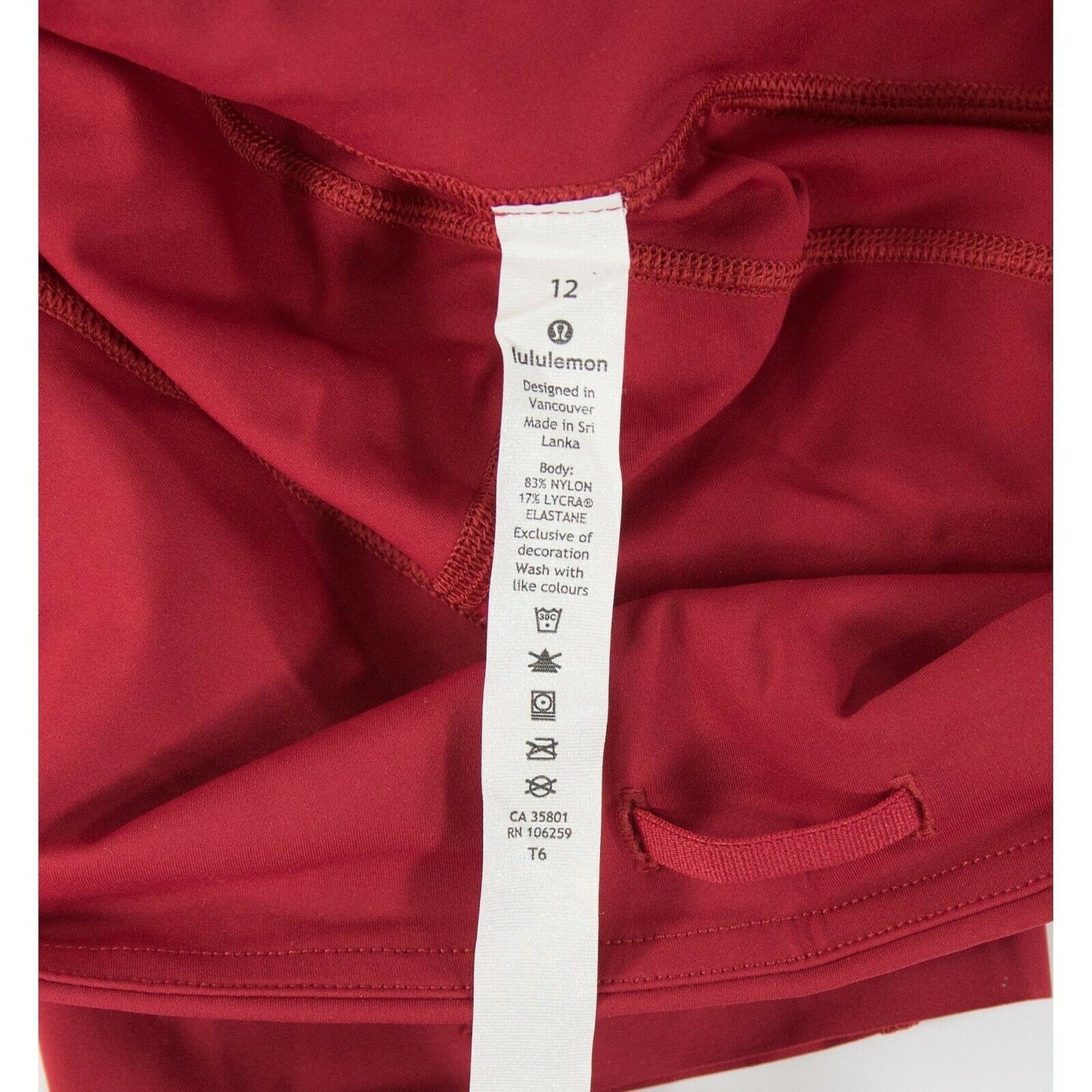 Lululemon Red Fast Free Cropped Pocket tight leggings NWT Size 12 C27