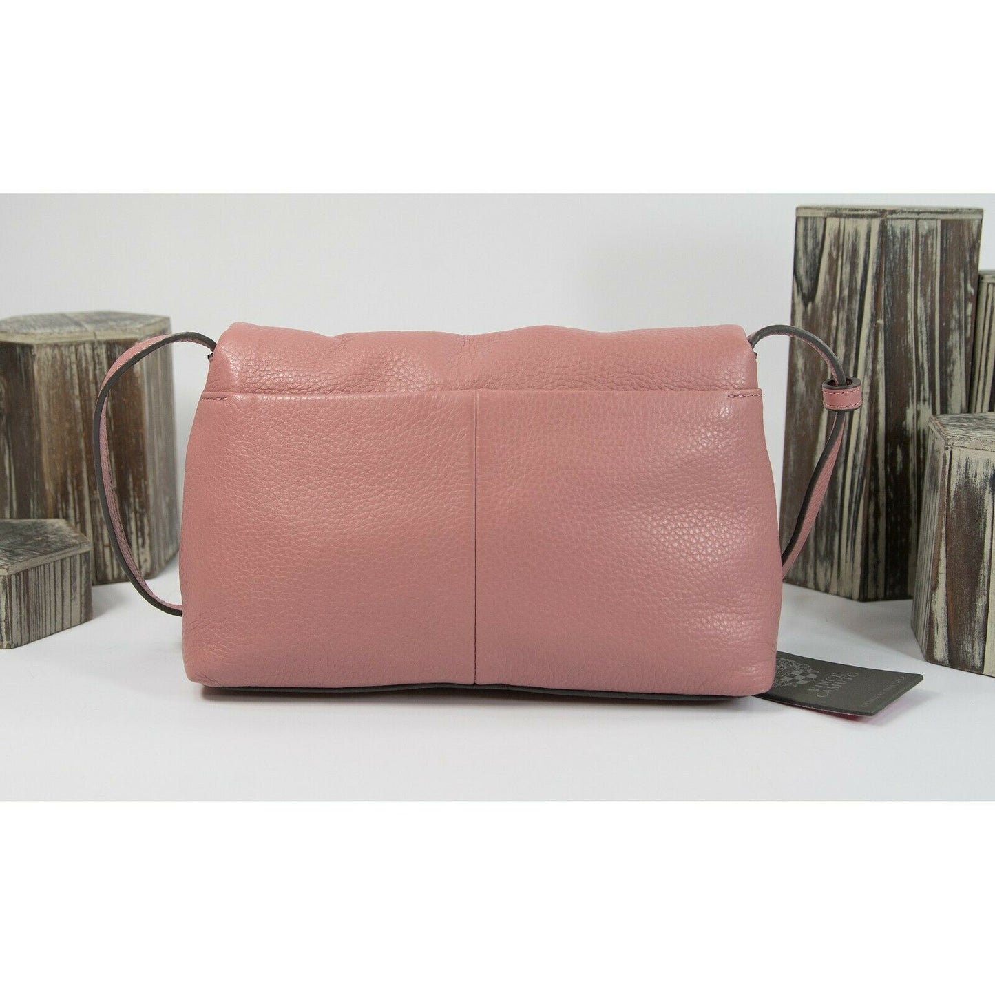 Vince Camuto Cherry Blossom Pink Leather Raynas Small Crossbody Bag NWT