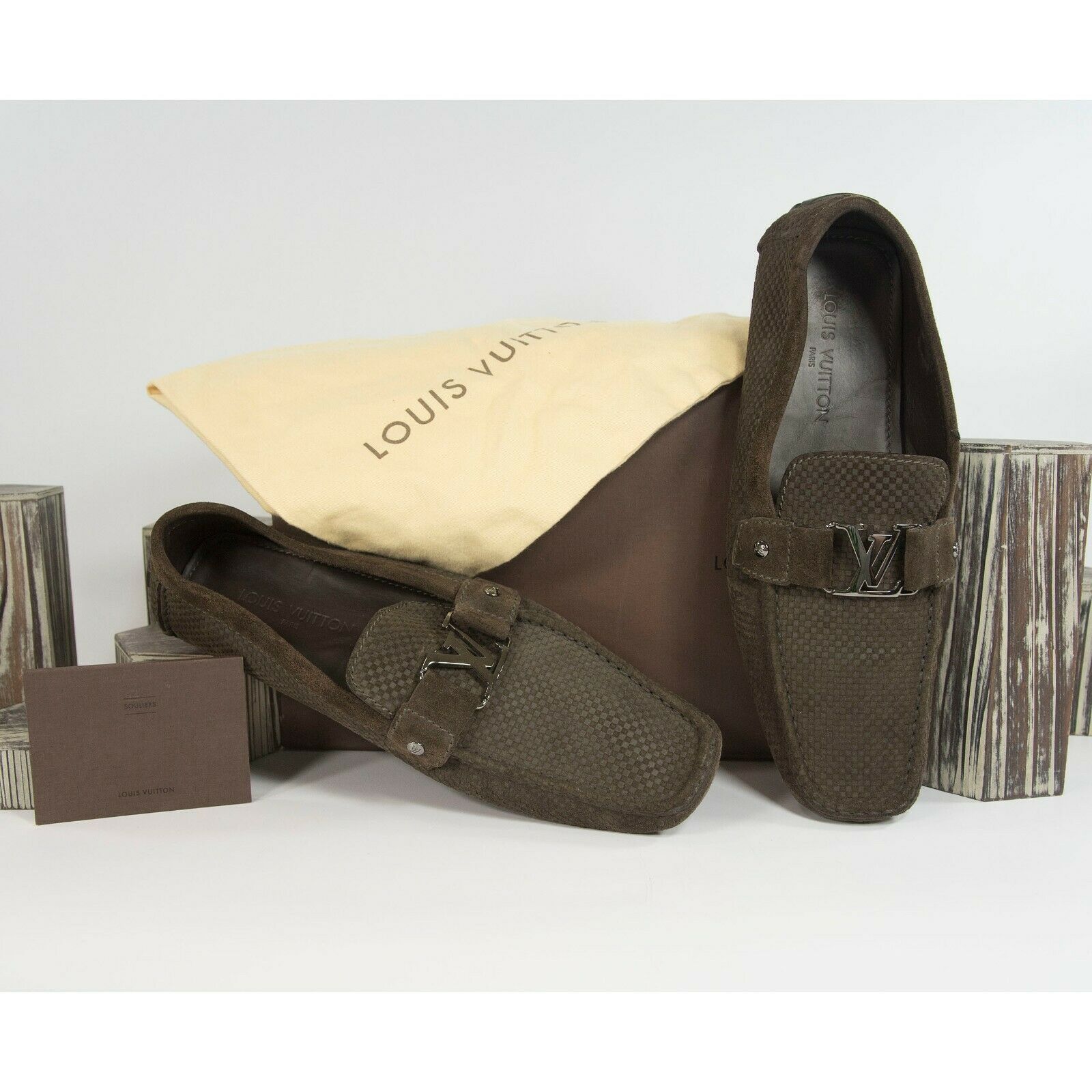 Louis Vuitton, Shoes, Excellent W Box Mens Louis Vuitton Monte Carlo  Leather Driver Loafer Sz 1