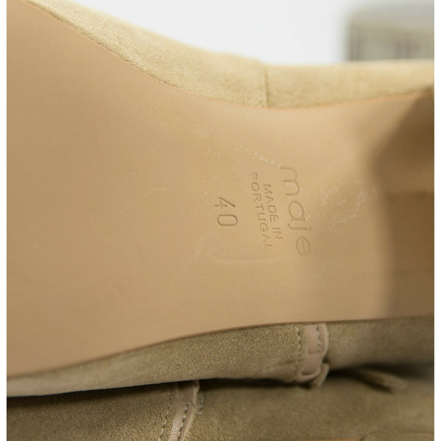 Maje Camel Suede Felicia Bootie Ankle Boot Shoes Sz 40 10