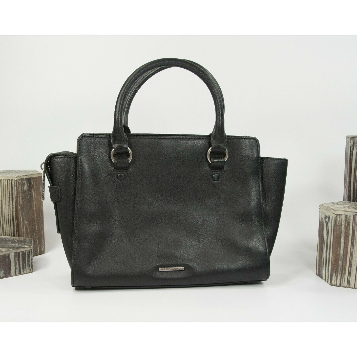 Rebecca Minkoff Jamie Black Leather Small Satchel Crossbody