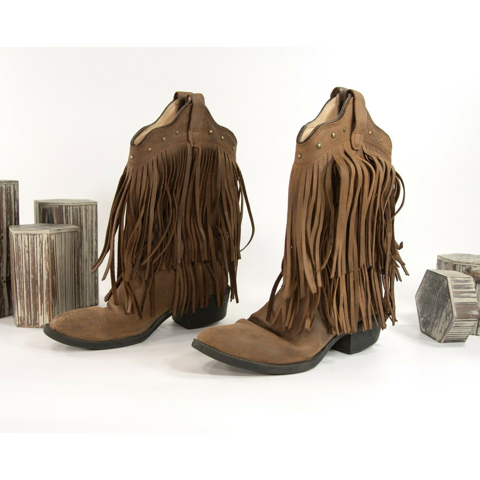 Old west fringe outlet boots