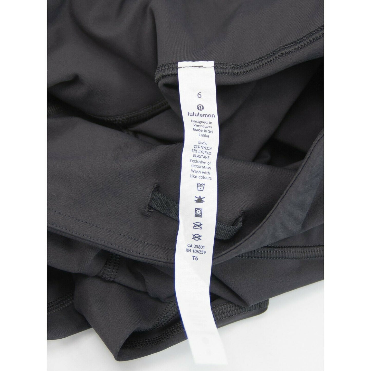 Lululemon Charcoal Fast Free 7/8 Tight II Fitted Leggings NWOT Size 6