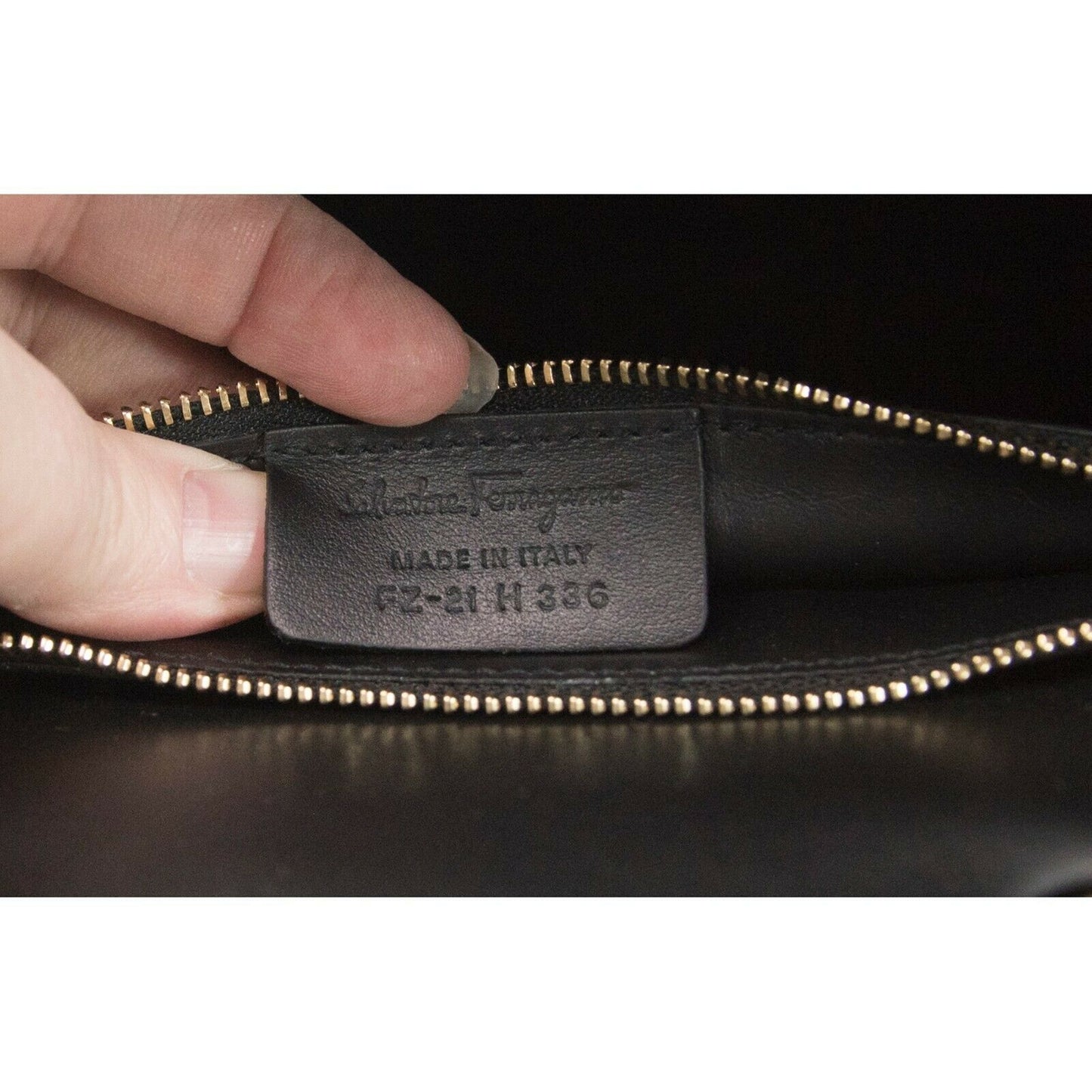 Salvatore Ferragamo Black Leather Studded Bow Crossbody Bag NWT