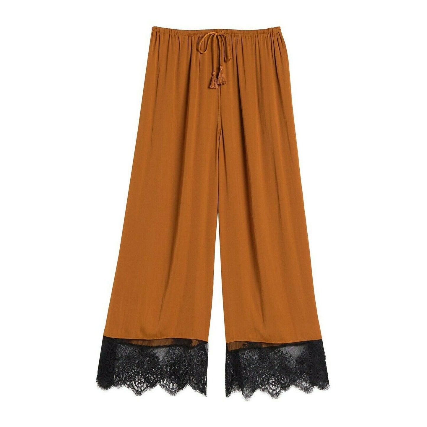 Free People Honey Ginger Talking in My Sleep Wide Leg Lounge Pants NWT S