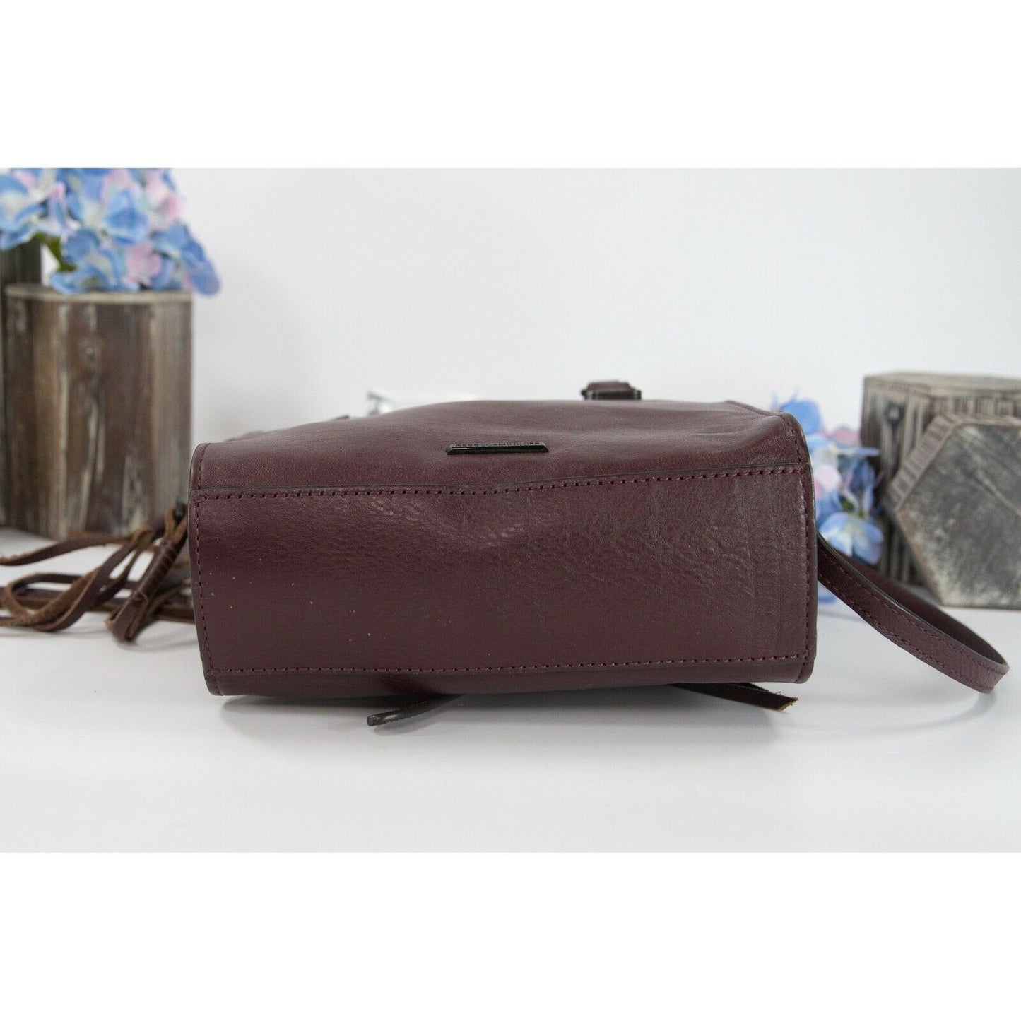 Rebecca Minkoff Port Leather Mini MAB Expandable Tote Bag EUC