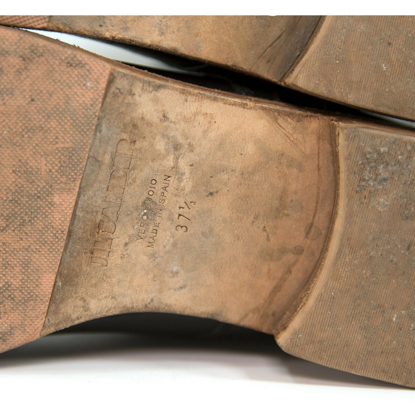 Jill Sander Black Coated Fabric and Leather Tall Riding Boots Sz 7.5