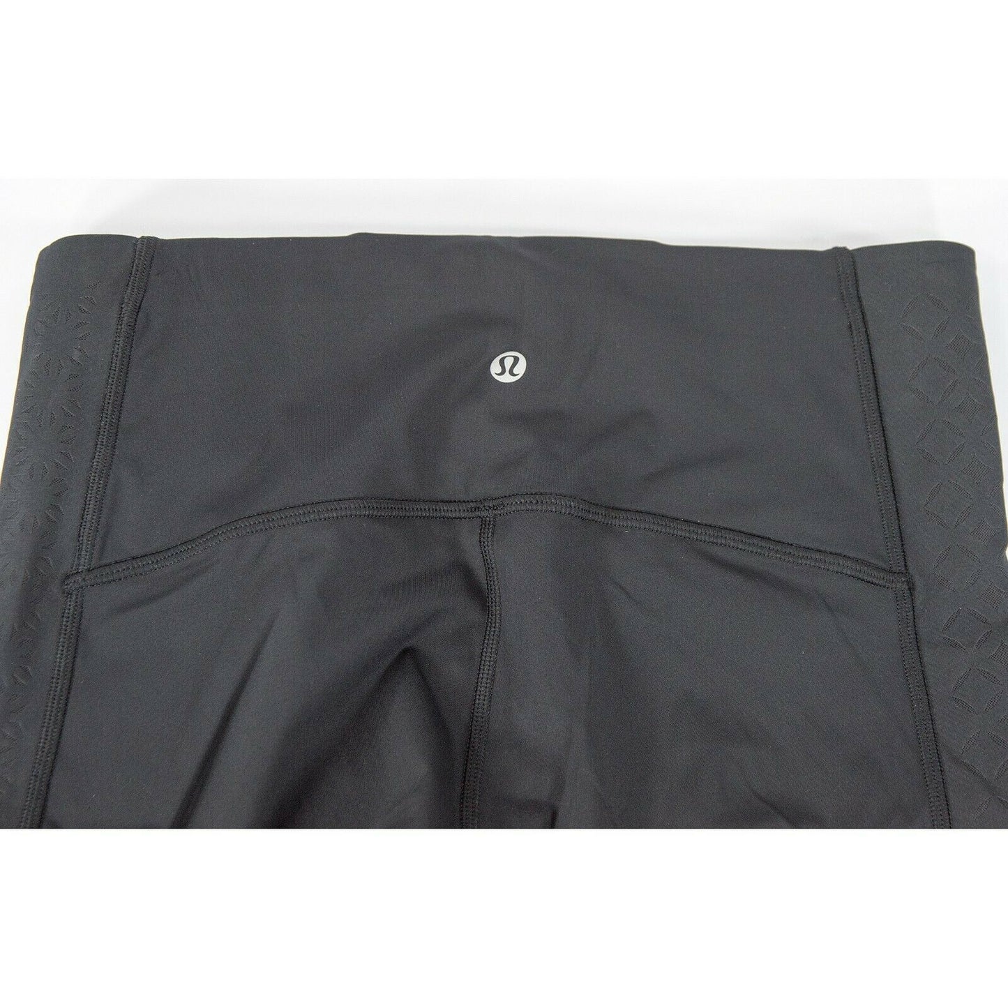 Lululemon Black Floral Mesh Bottom Thick tight leggings NWOT Size 8 C9