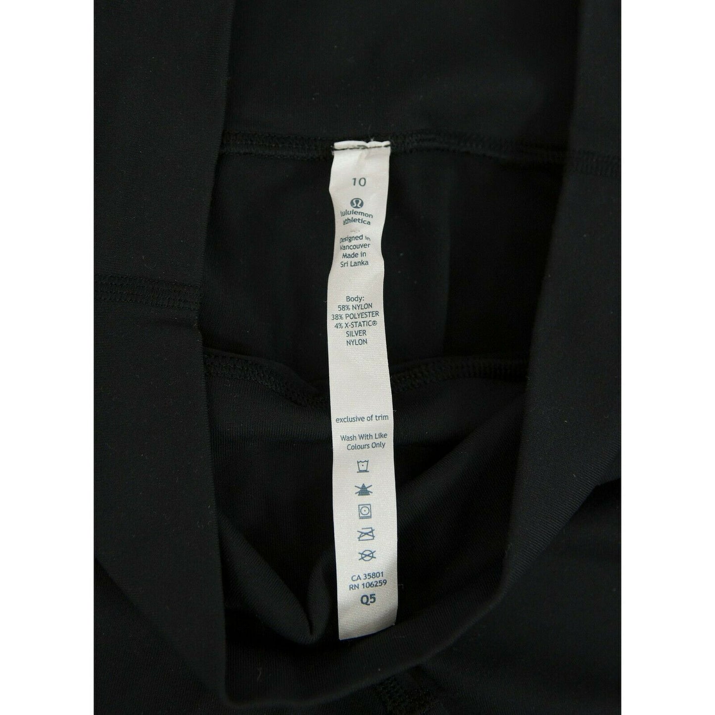 Lululemon Black Mesh Insert 7/8th tight leggings NWOT Size 10 C5