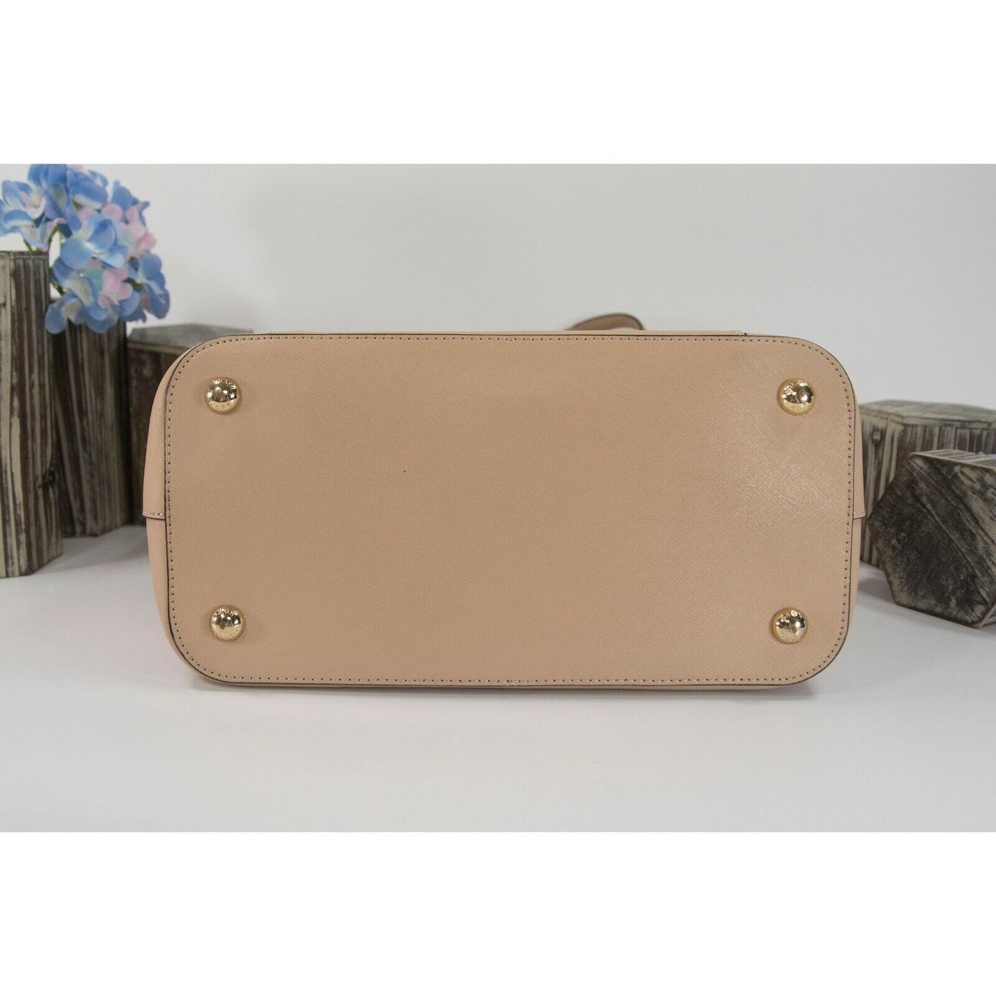 Michael Kors Blush Saffiano Leather Large Pocket Tote Bag EUC
