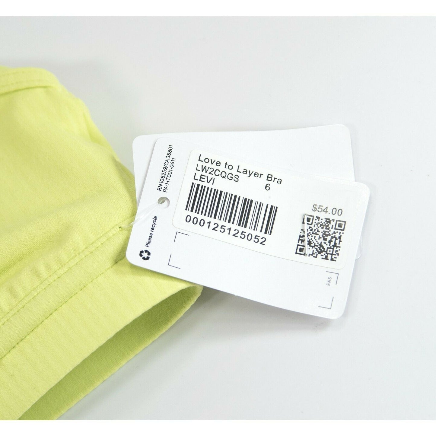 Lululemon Love To Layer Sports Bra Lemon Vibe 6 NWT
