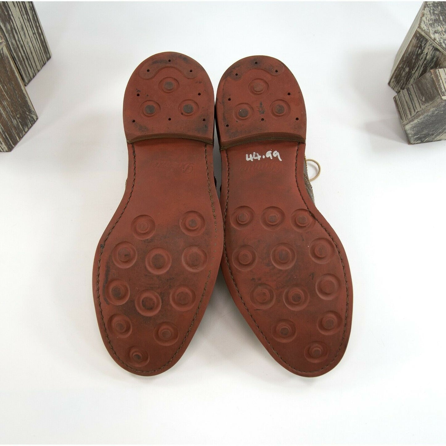 Allen Edmonds Strandmok Cap Toe Wingtip Oxford Dainite Brown Leather 8.5 GUC