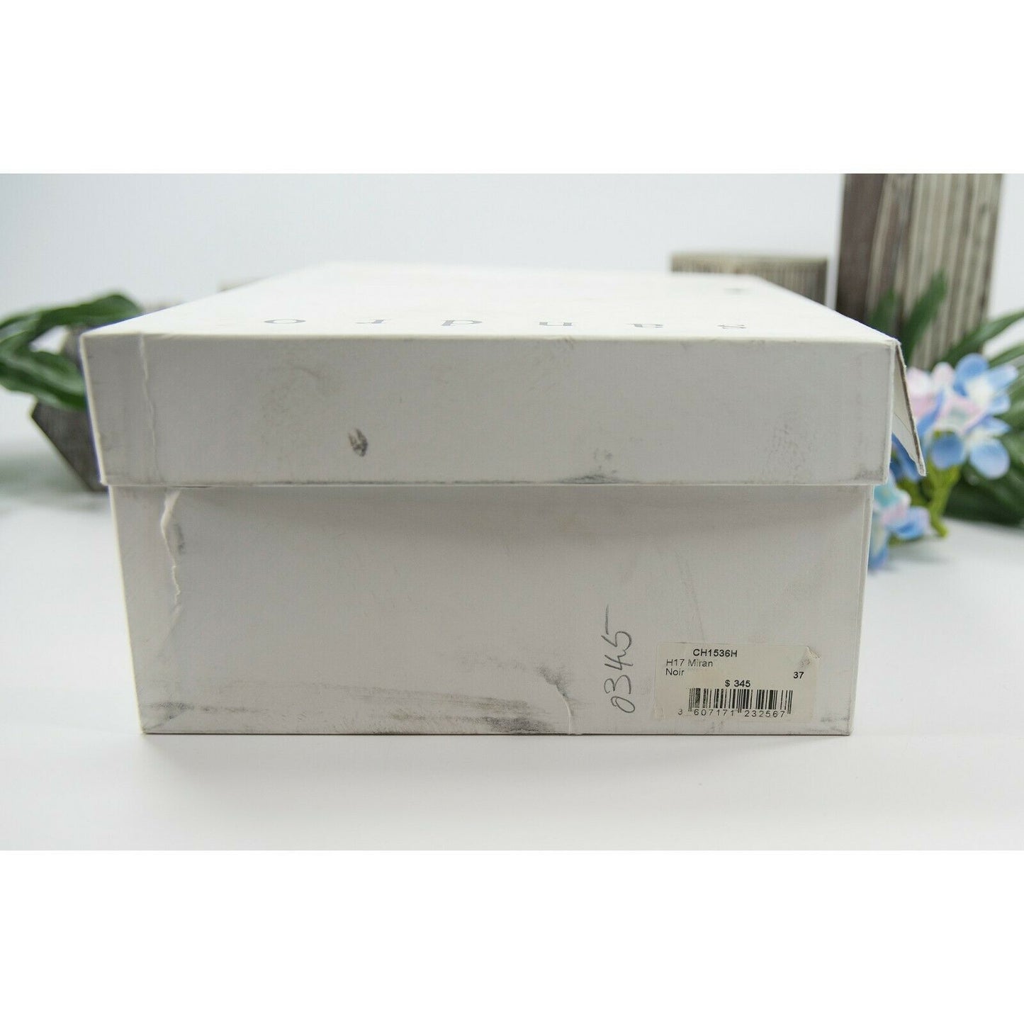 Sandro Unisex H17 Miran Cream Black Leather Sneaker Shoes Size 37 US 7