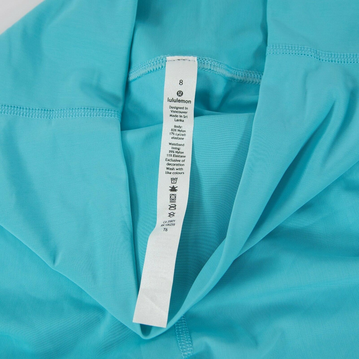 Lululemon Wunder Under Light Aqua Blue Tight Fit Leggings NWOT Size 8 C26