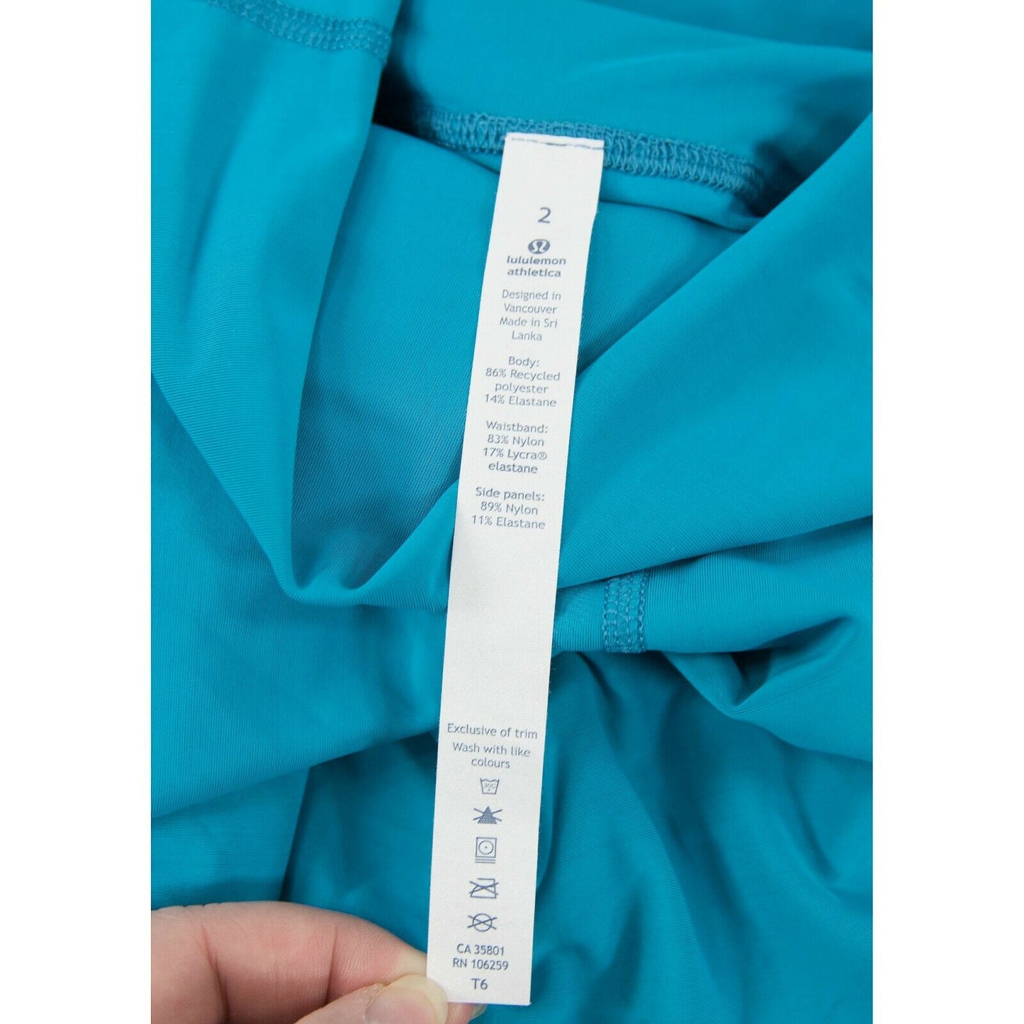 Lululemon Wunder Under Teal Blue Tight Fit Leggings NWOT Size 2 C17