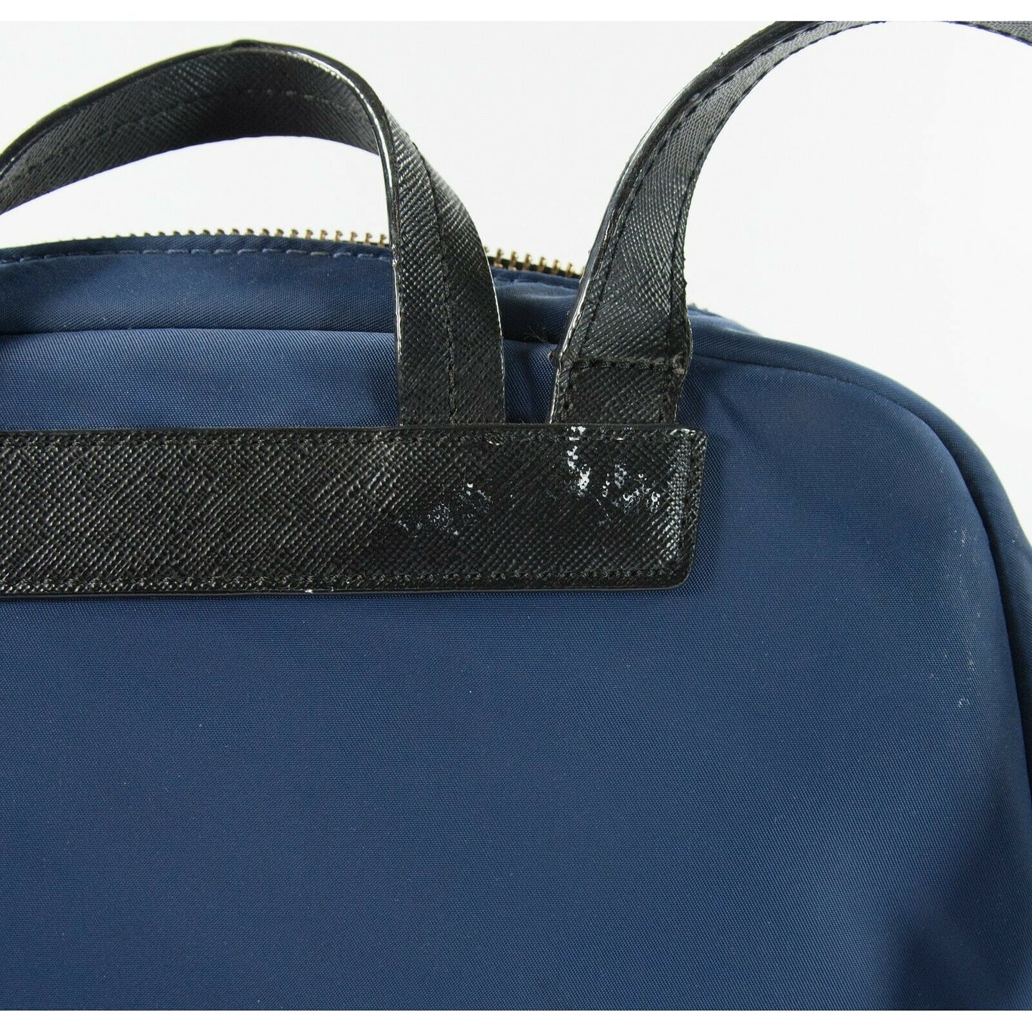 Kate Spade Wilson Road Navy Nylon Black Leather Large Bradley Backpack