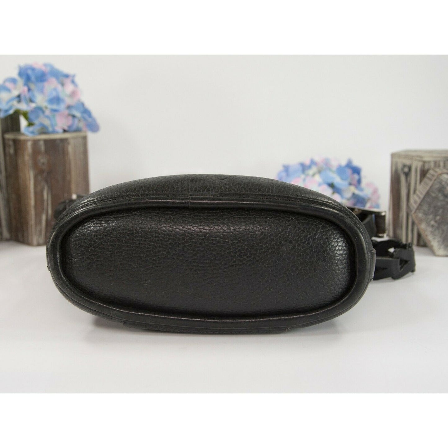 Brighton Black Croco Leather Crossbody Bucket Bag NWT
