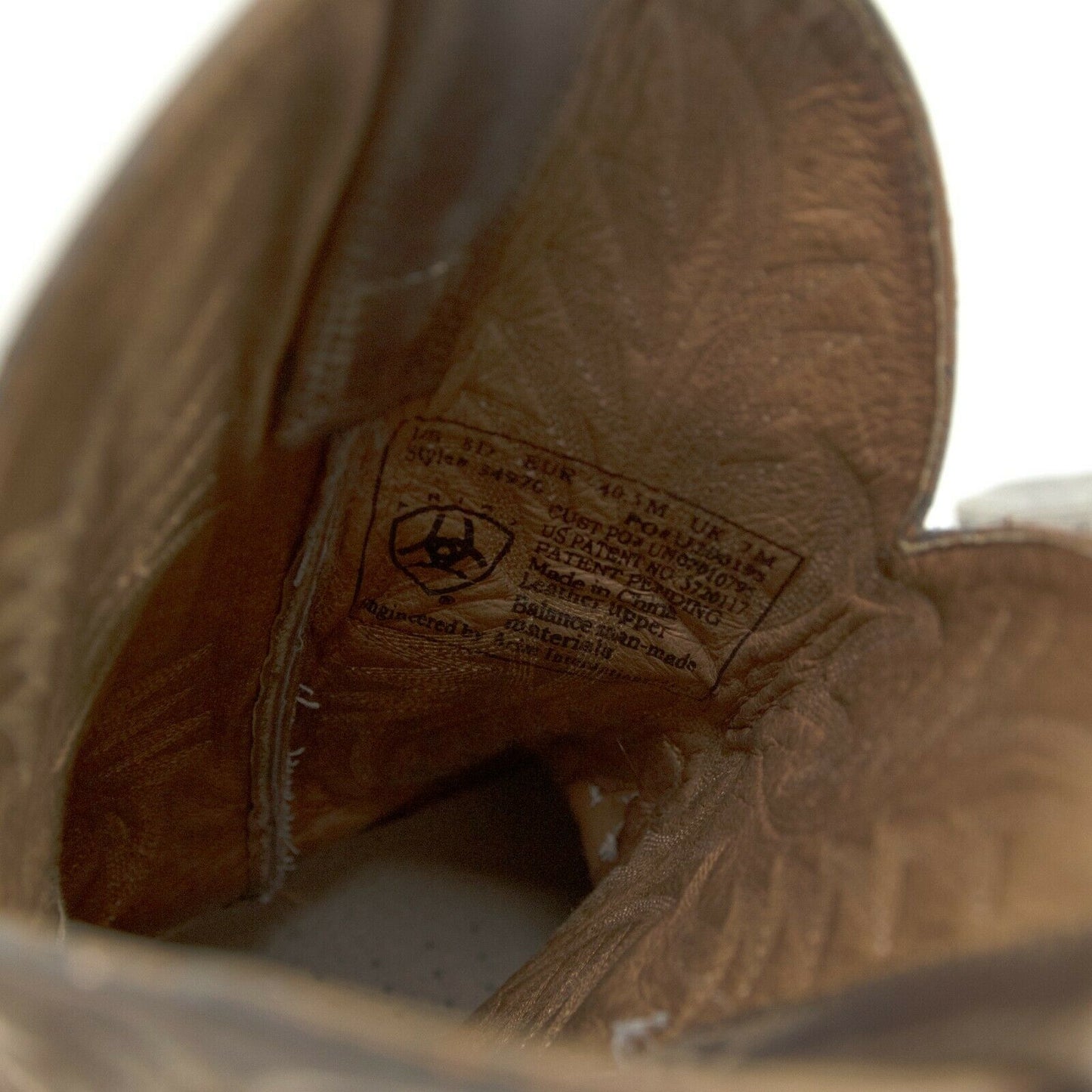 Ariat Mens Brown Ostrich Embroidered Leather Western Cowboy Boots Size 8