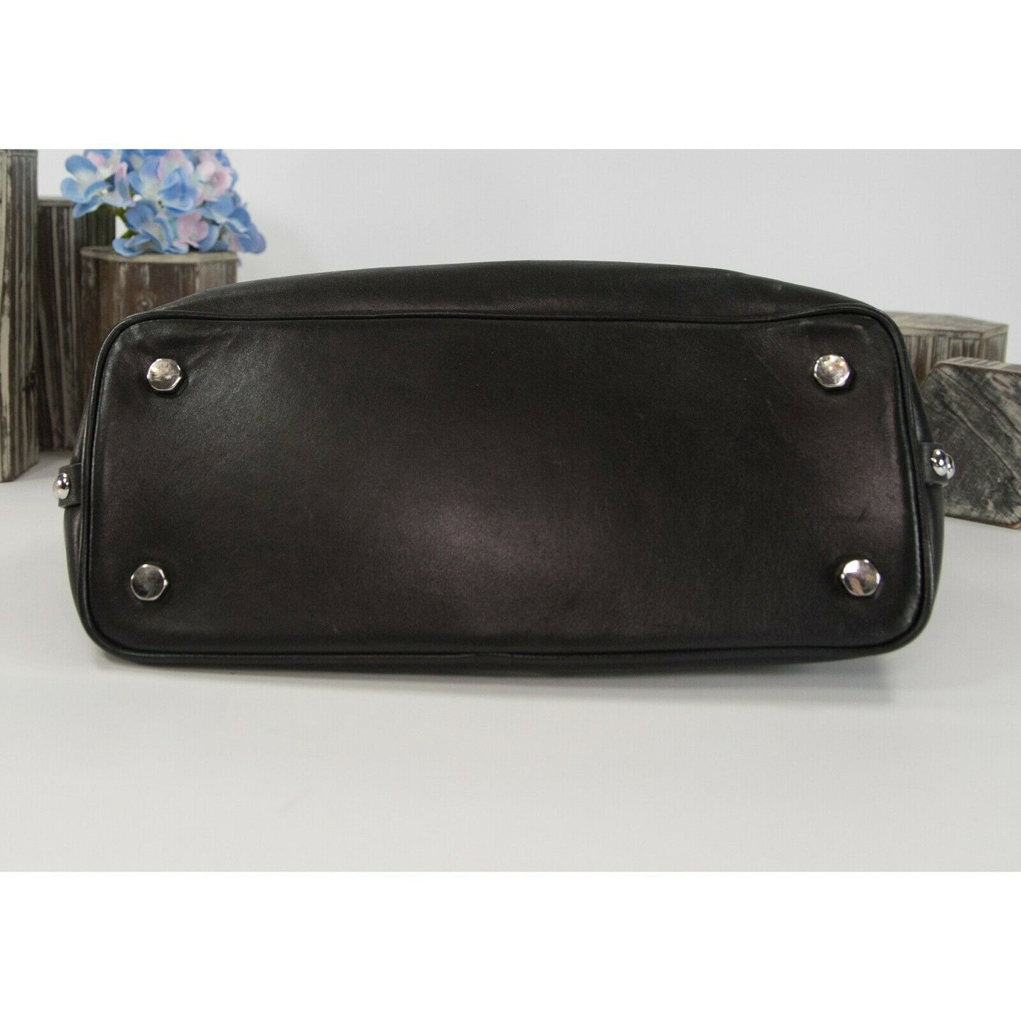 Rebecca Minkoff Blake Black Leather Studded Hobo Shoulder Bag EUC