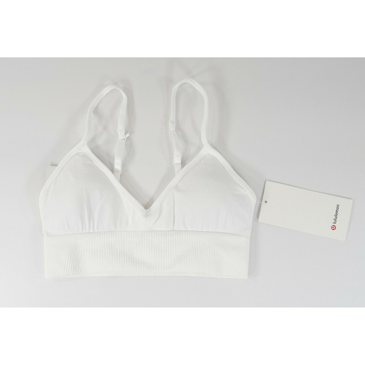 Lululemon White Ebb to Street Lightly Padded Workout Sports Bra Sz 6 NWT