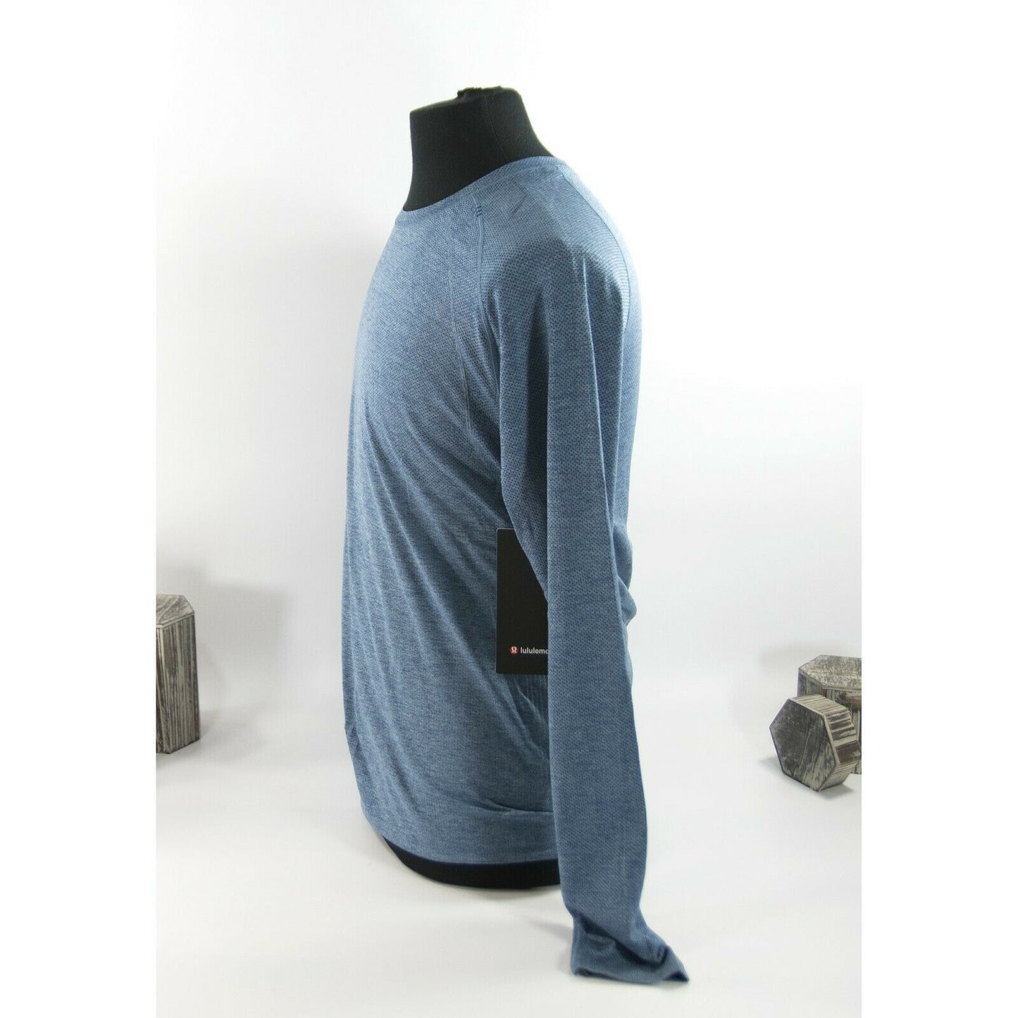 Lululemon Mens Blue Metal Vent Tech Long Sleeve Fitted T-shirt M NWT