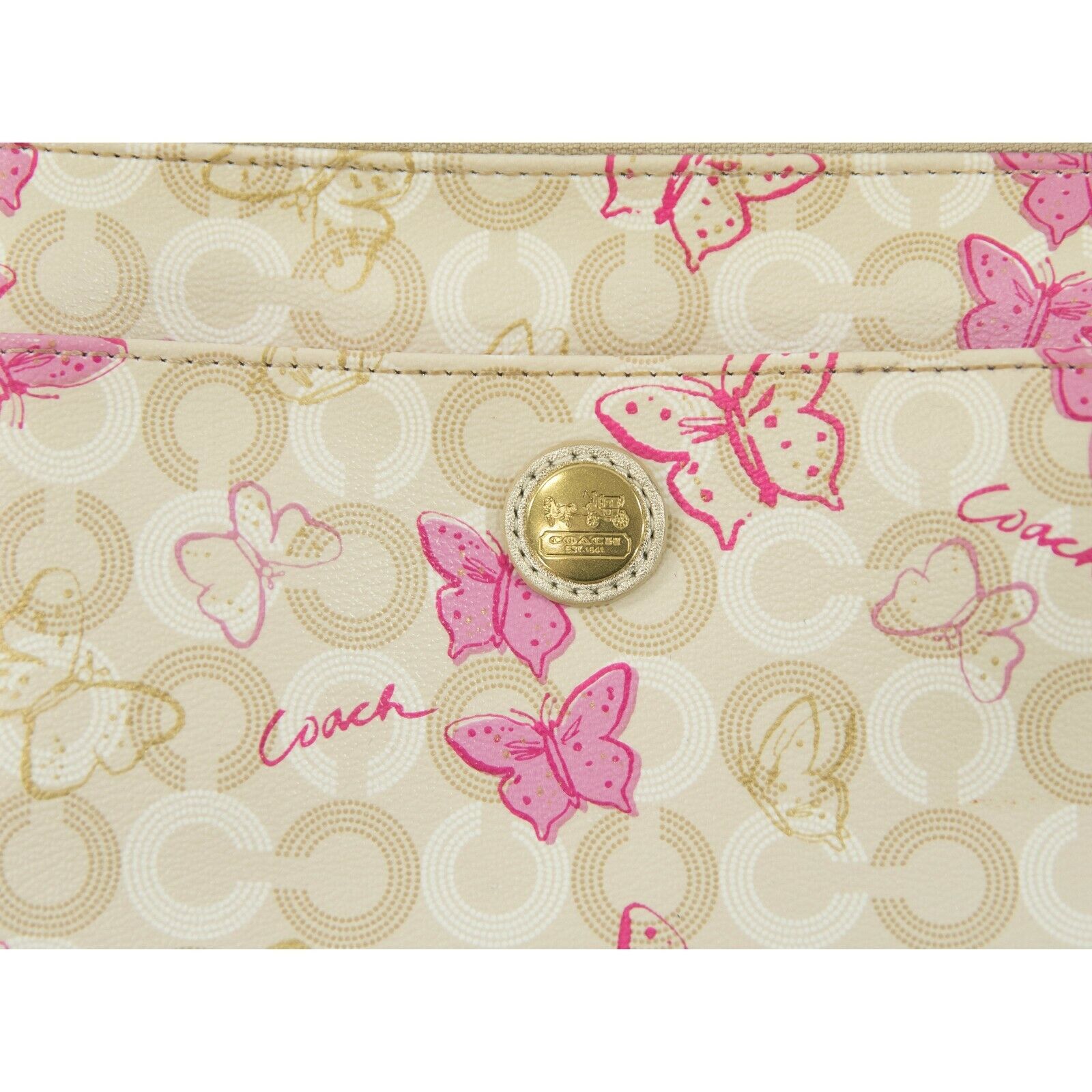 Coach butterfly online clutch