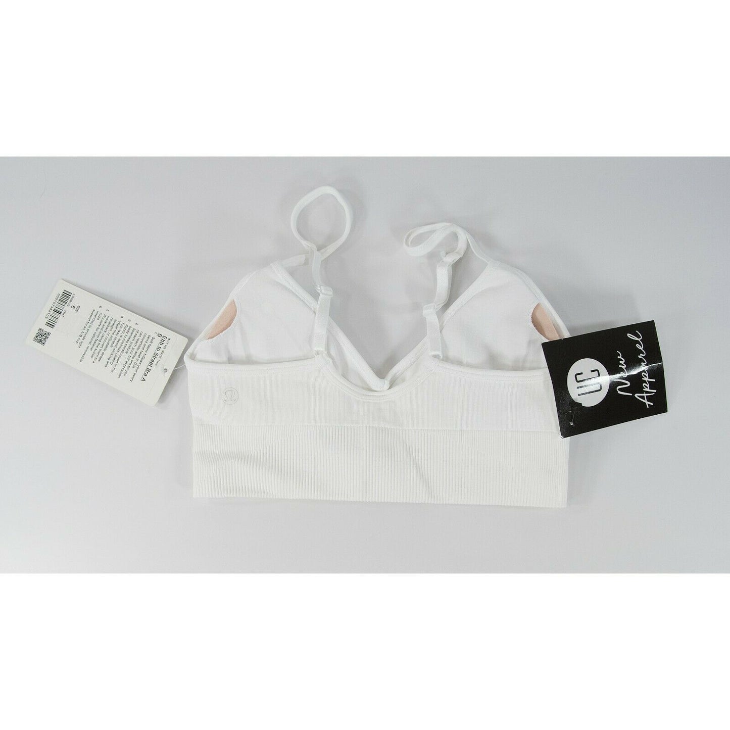 Lululemon White Ebb to Street Lightly Padded Workout Sports Bra Sz 6 NWT