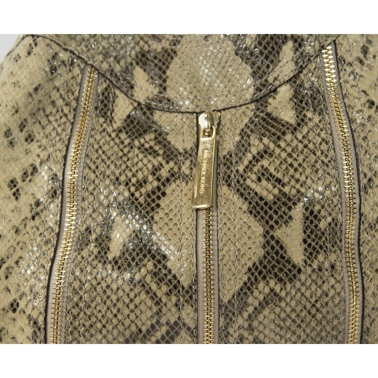 Michael Kors Sand Python Snake Leather Moxley Hobo Shoulder Bag GUC