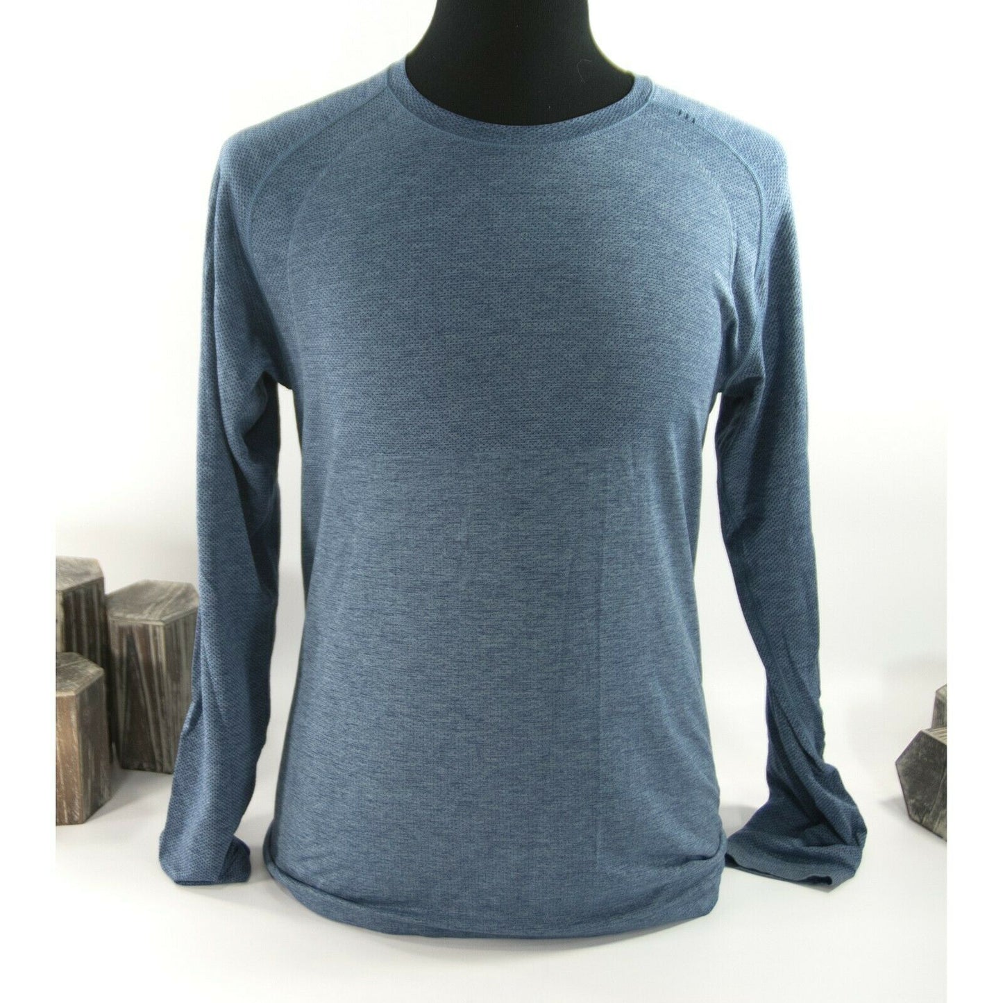 Lululemon Mens Blue Metal Vent Tech Long Sleeve Fitted T-shirt M NWOT