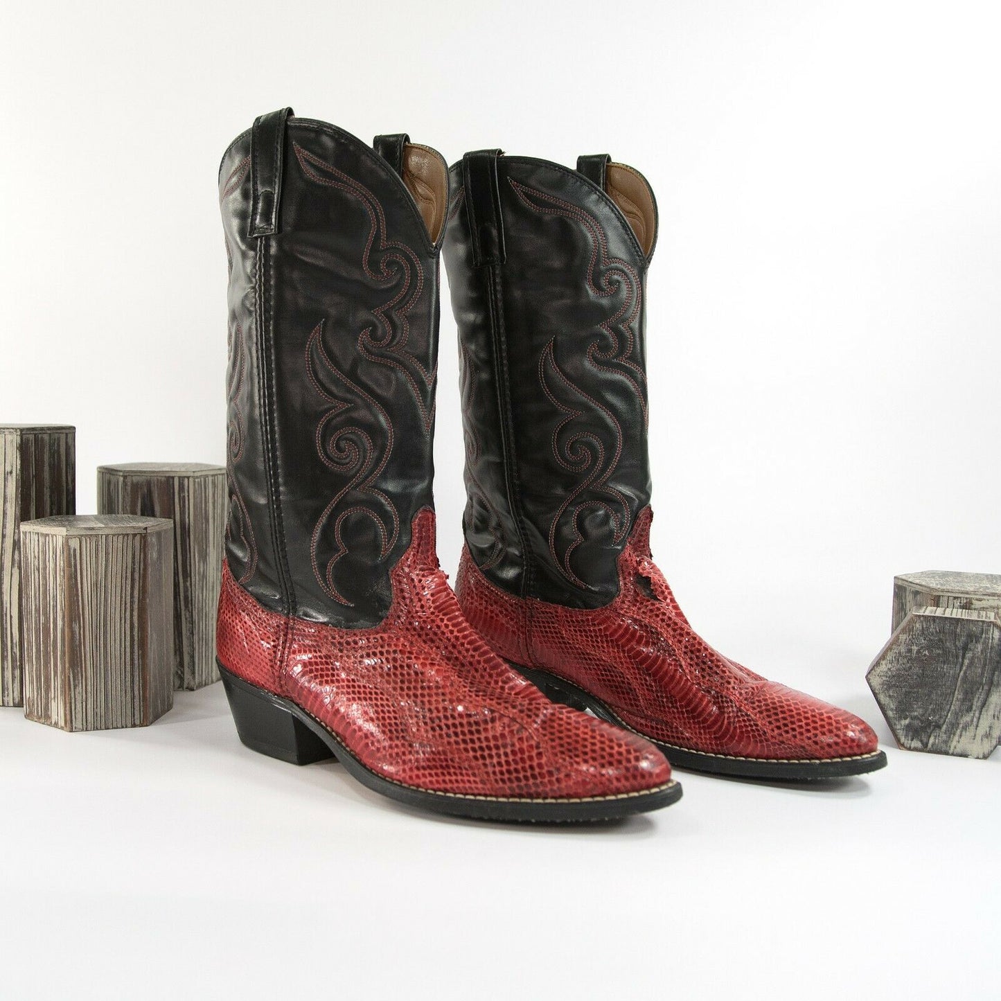 Handmade Genuine Python Leather Western Cowboy Boots Size 10.5