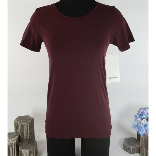 Lululemon Garnet Swiftly Relaxed Athletica Short Sleeve T-Shirt Top Sz 4 NWT