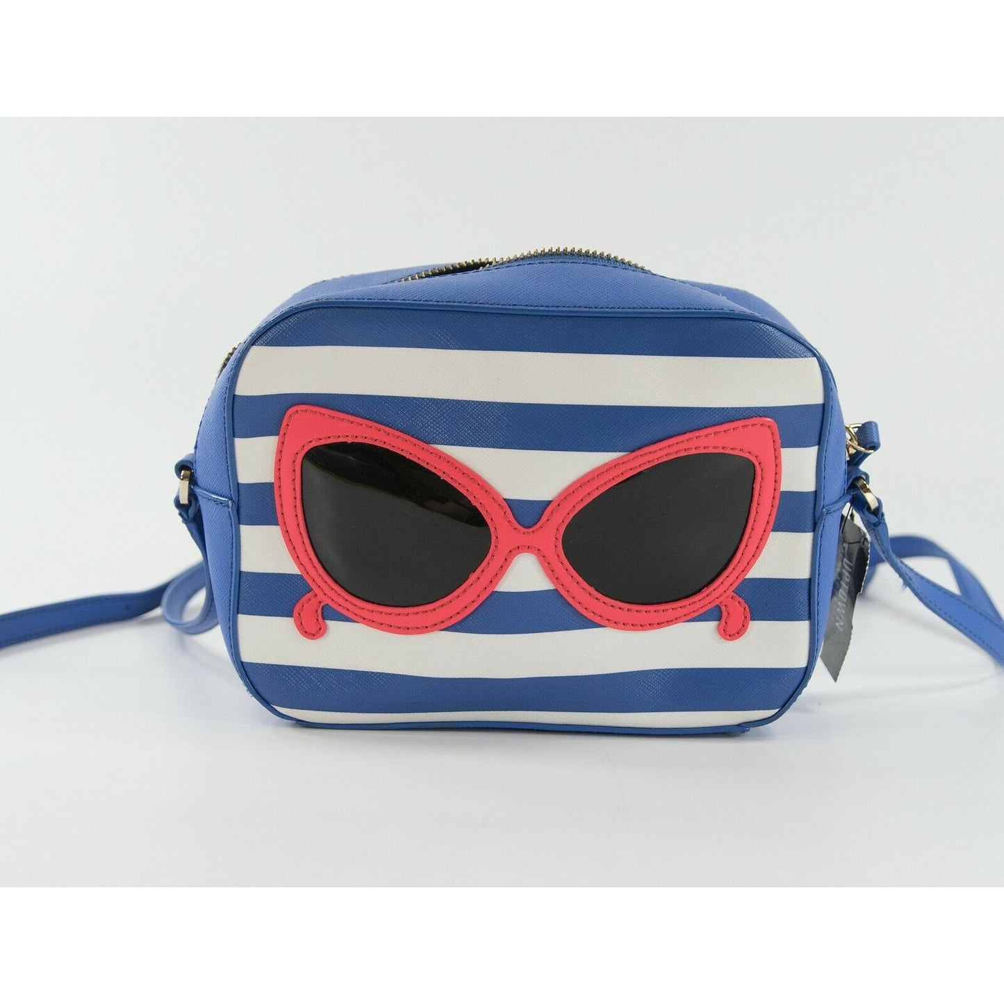 Kate Spade Blue Saffiano Make a Splash Sunglasses Mindy Crossbody Bag EUC