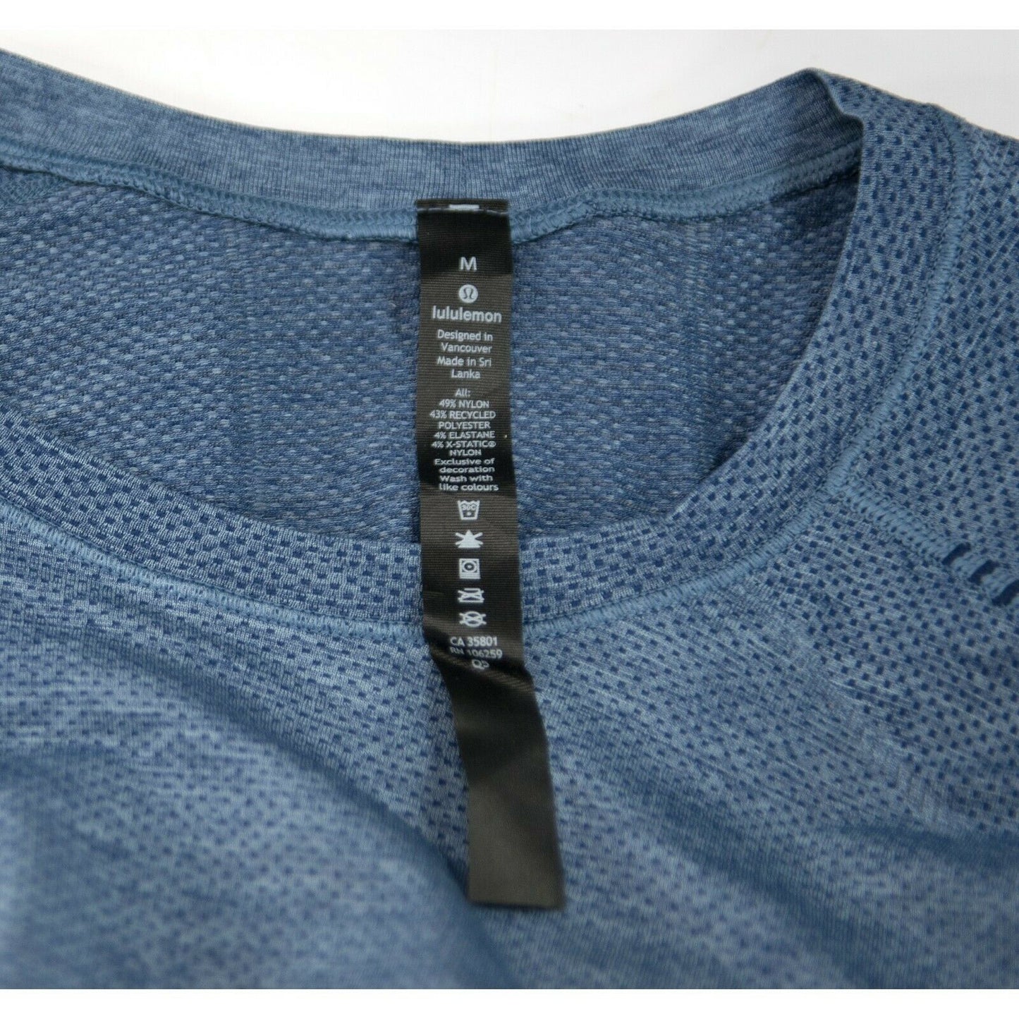 Lululemon Mens Blue Metal Vent Tech Long Sleeve Fitted T-shirt M NWOT