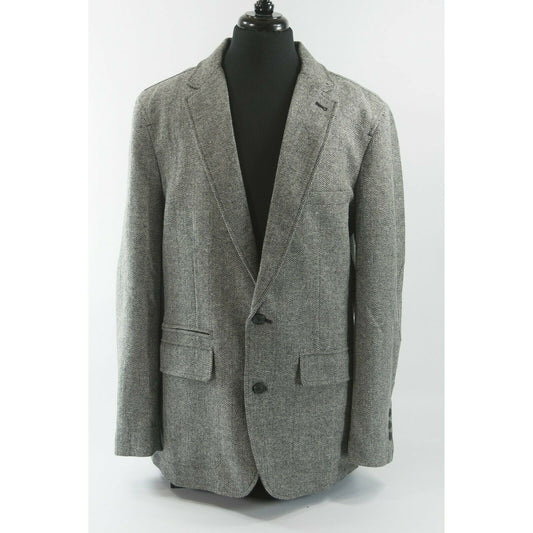 Territory Ahead Grey Herringbone Wool Blazer Jacket Sport Coat L NWT