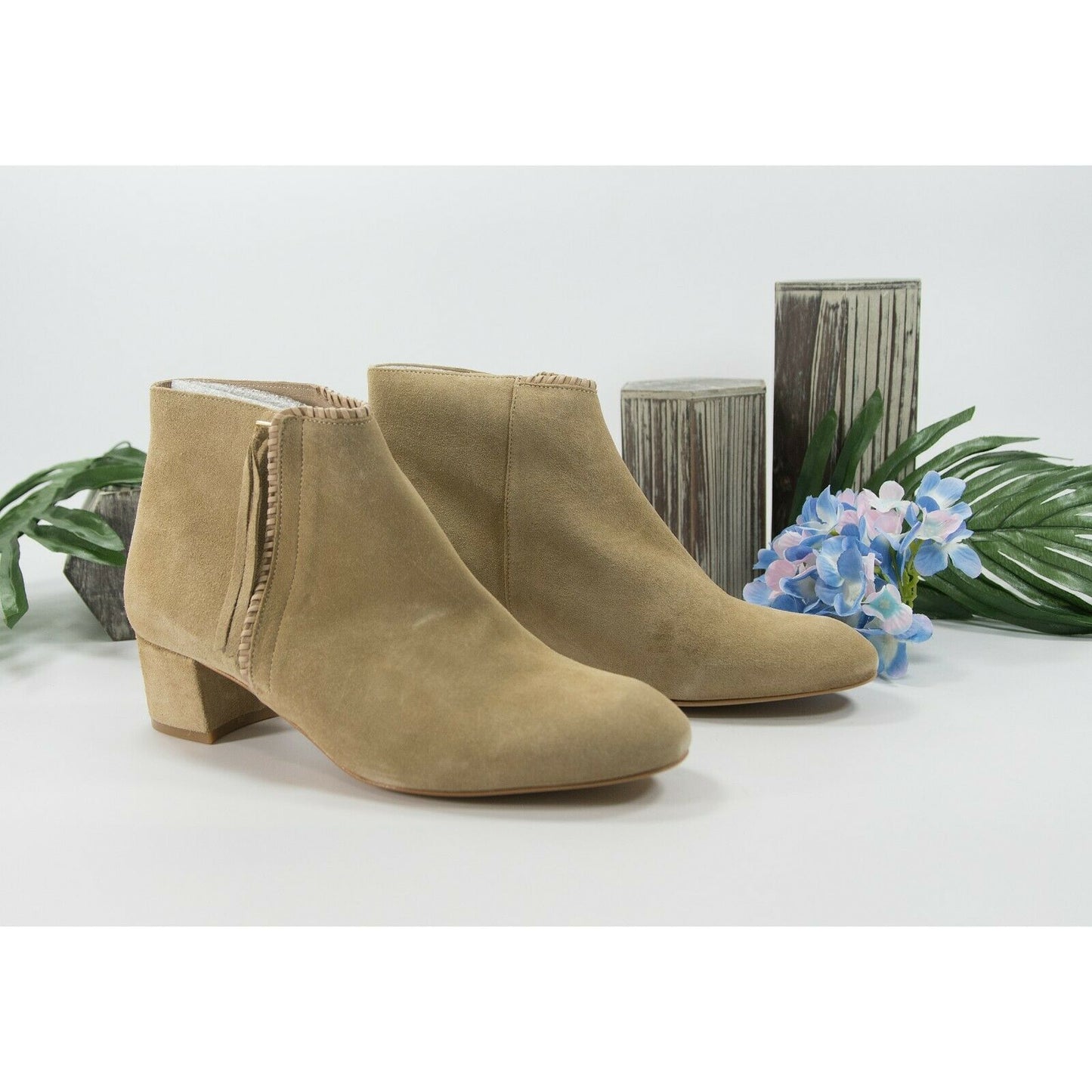 Maje Camel Suede Felicia Bootie Ankle Boot Shoes Sz 39 9