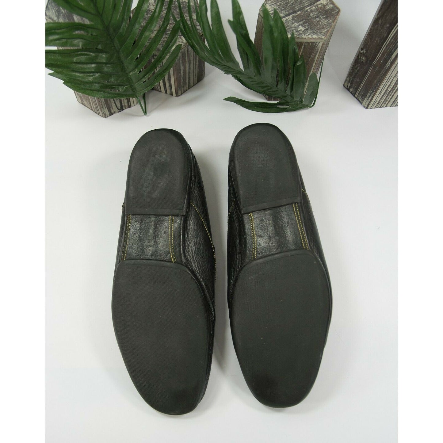 Michael Toschi Black Italian Leather Moccasin Loafer Shoes Size 14