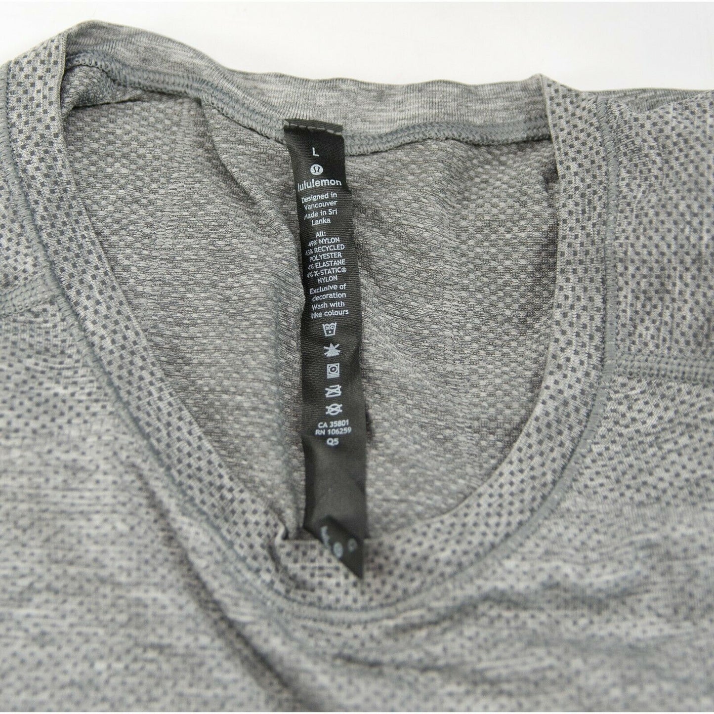 Lululemon Mens Grey Metal Vent Tech Short Sleeve Fitted T-shirt L NWT