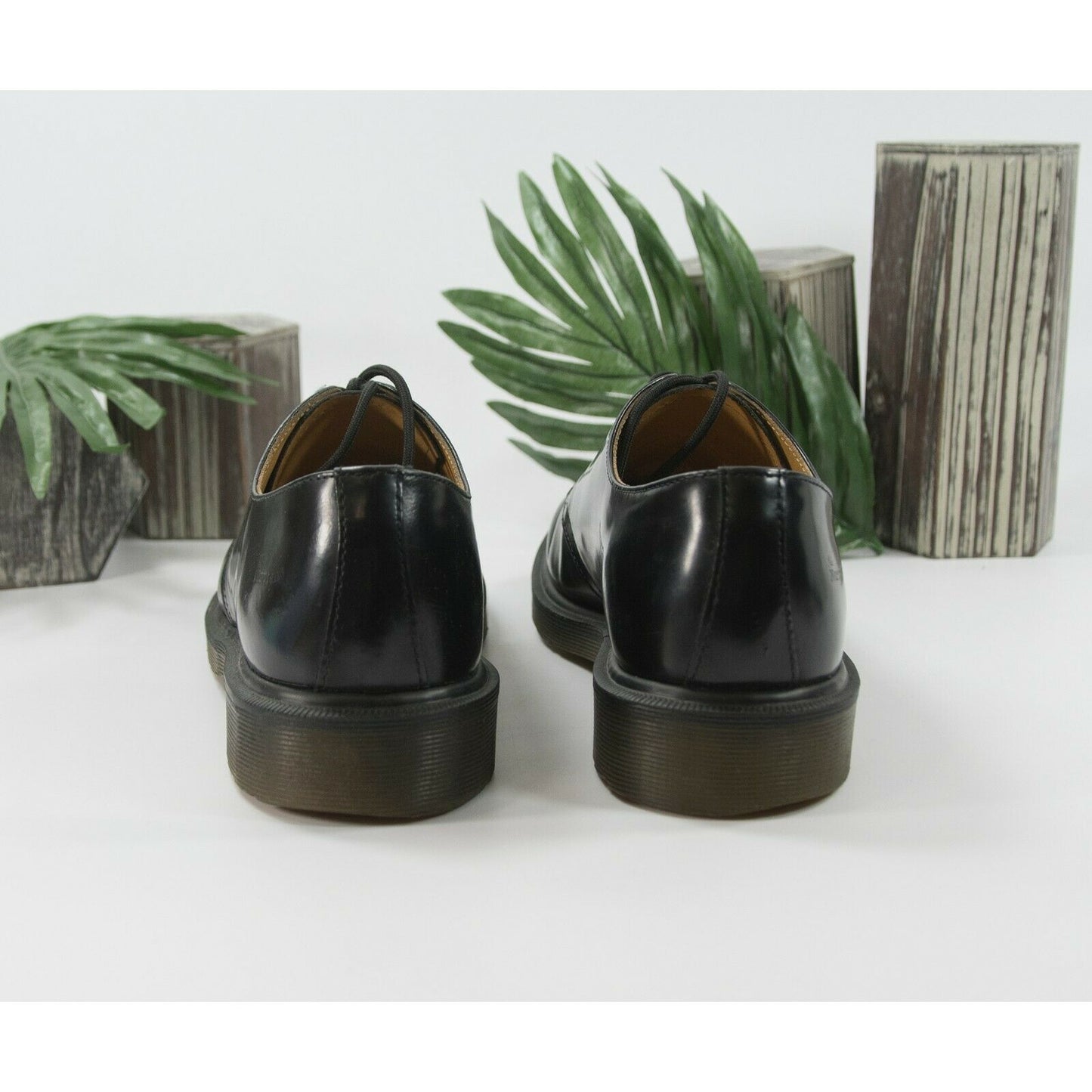 Dr. Martens 1461 PW Black Leather Lace Up Oxford Shoes Size 9