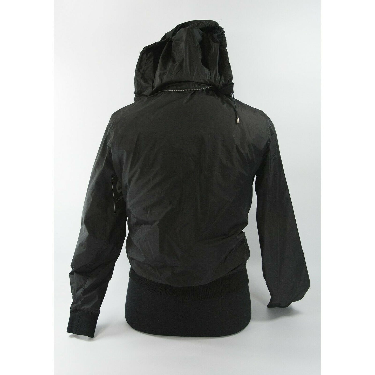 Gucci Black Nylon Lined Hooded Windbreaker Jacket M EUC