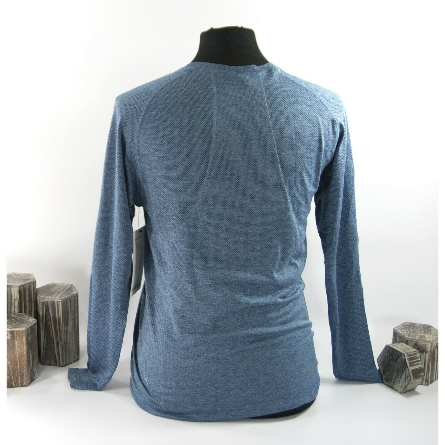 Lululemon Mens Blue Metal Vent Tech Long Sleeve Fitted T-shirt M NWT