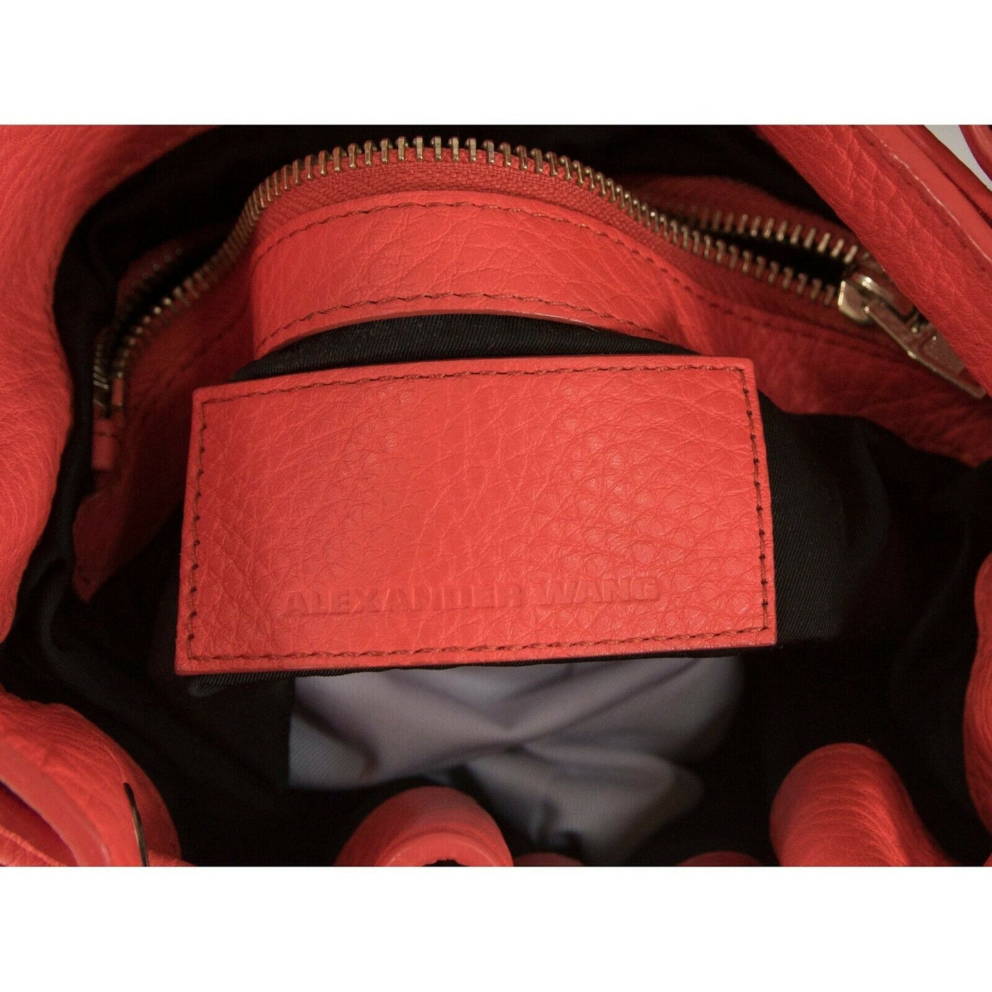 Alexander Wang Red Leather Diego Drawstring Bucket Satchel GUC