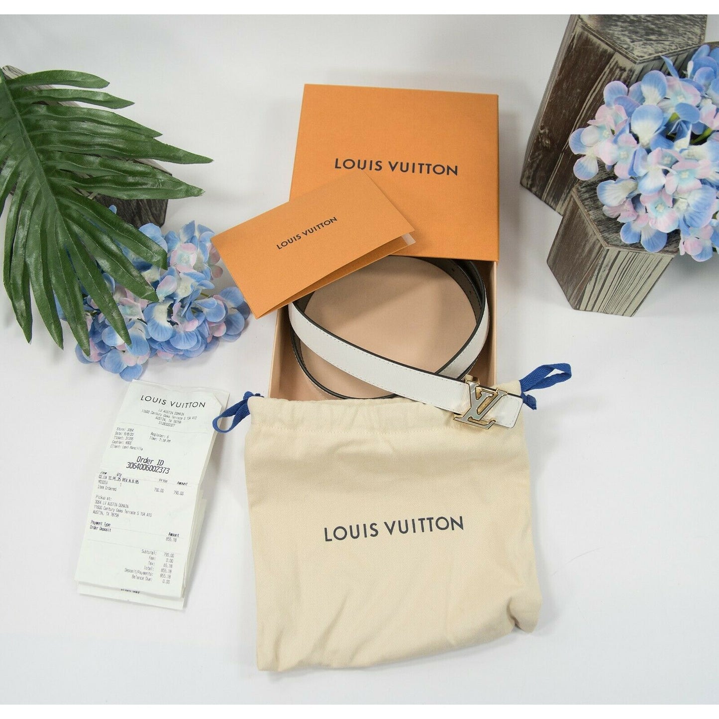 Louis Vuitton Monogram Canvas Initiales Belt 85 CM Louis Vuitton