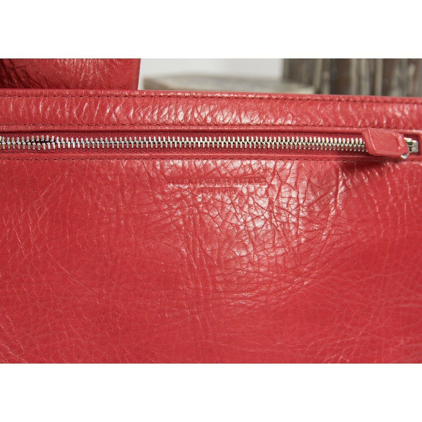 Alexander Wang Red Leather Small Roxy Tote with Pouch EUC