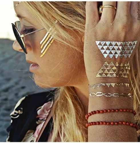 Flash Tattoos Dakota Jewelry Gold Silver Temporary Body Art