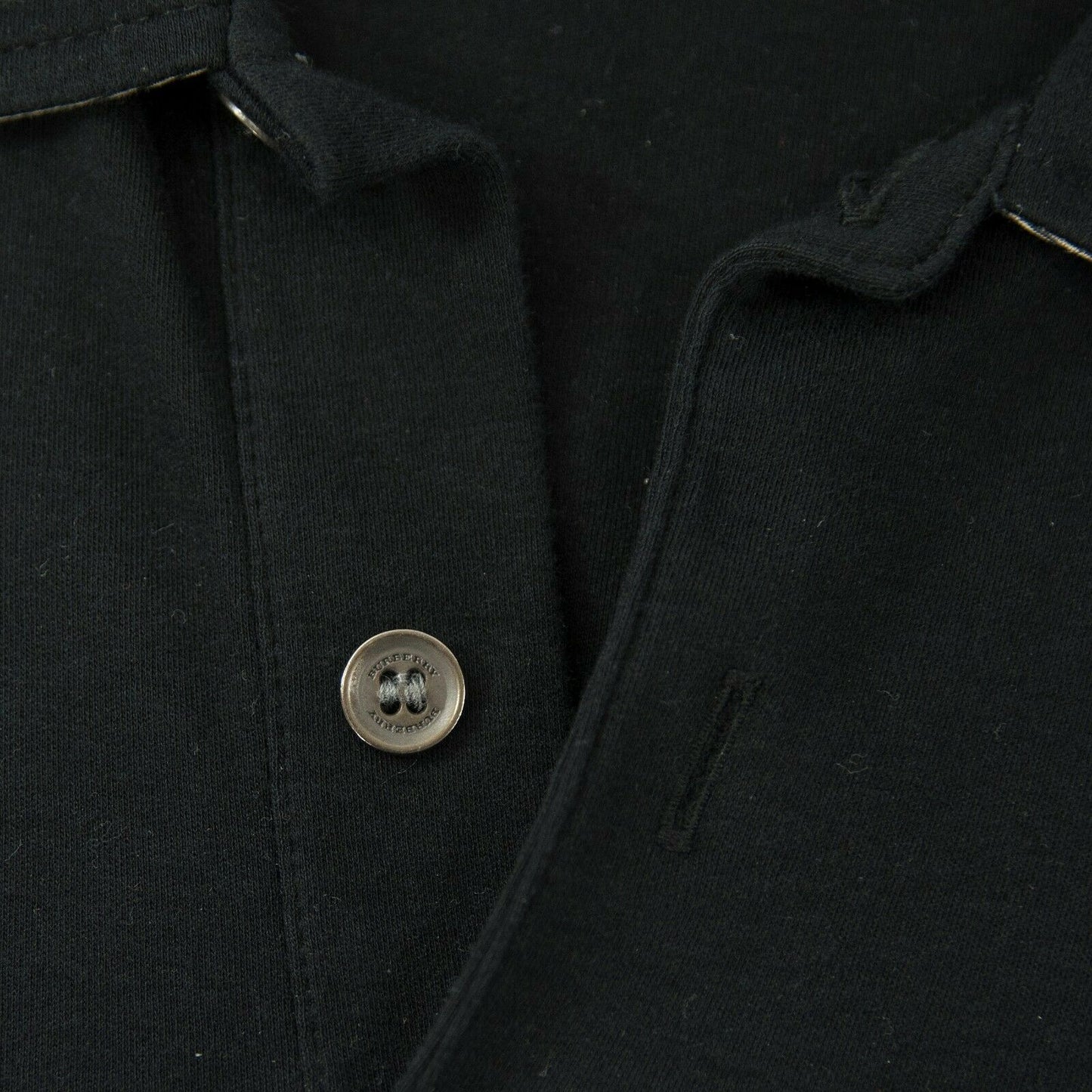 Burberry Black Knit Polo Cotton Shirt XL EUC